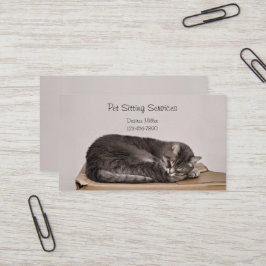 Husdjurssittarservice Kattgrooming Hundpromenader Visitkort