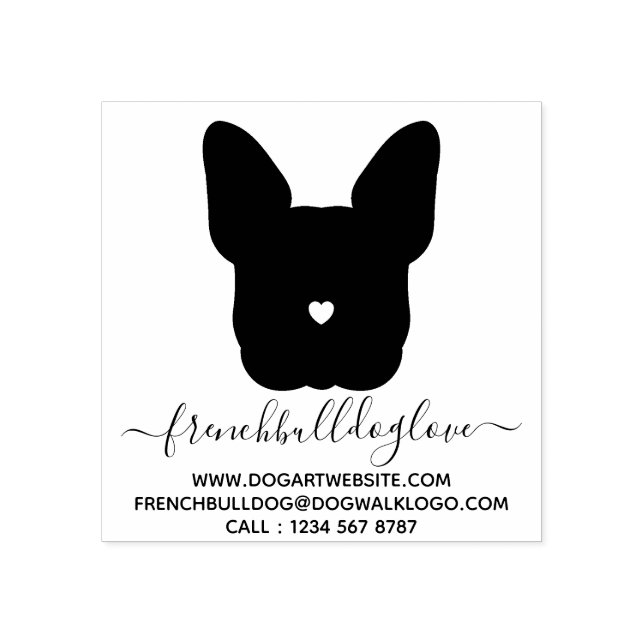 Husdjurssitter Hundpromenad French Bulldog Stämpel (Tryck)