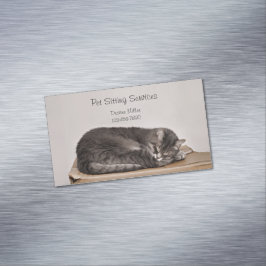 Husdjurssittningstjänster Kattgrooming Hundpromena Magnetiska Visitkort