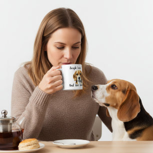 Husdjurste Tid Brun beagle Personligisera Kaffemugg