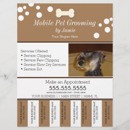 Husdjurstjänster Grooming Hund Tår Av Ränder Flyer