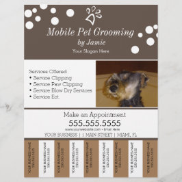 Husdjurstjänster Grooming Hund Tår Av Ränder Flyer
