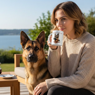 Husdjursvattenfärg Vallhund Personlig Kaffemugg