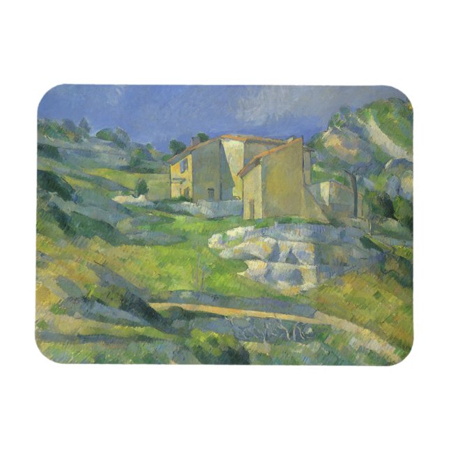 Husen i Provence av Paul Cezanne, Vintage Art Magnet (Horisontell)