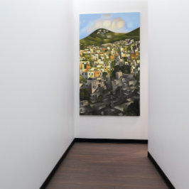 Husen på Hillside - Abstrakt Art Fethiye Canvastryck