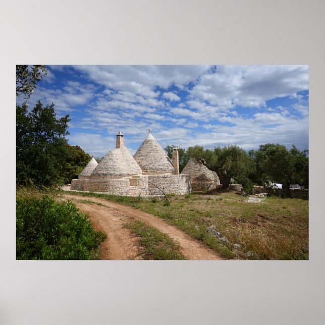 Husen Trulli i Apulien Poster (Framsidan)