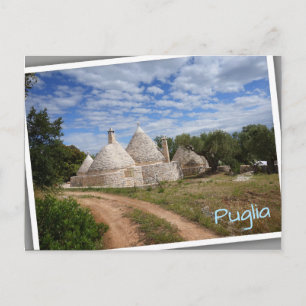 Husen Trulli i Apulien Vykort