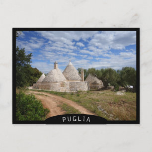 Husen Trulli i Apulien Vykort