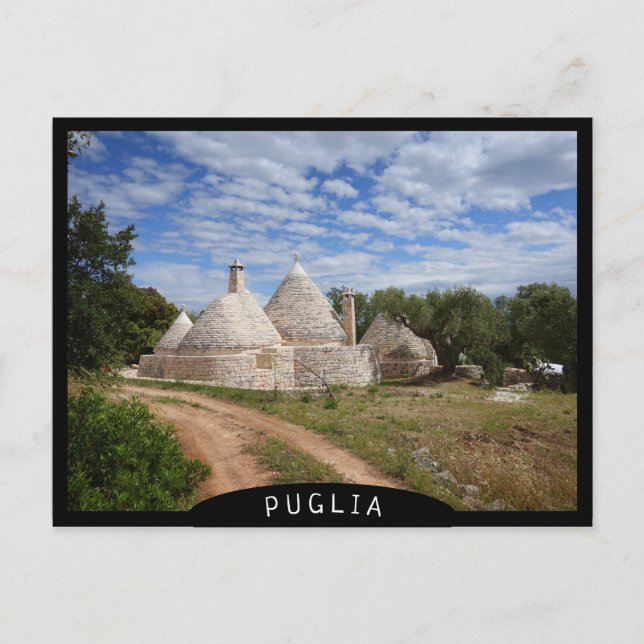 Husen Trulli i Apulien Vykort (Framsida)