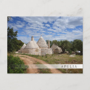 Husen Trulli i Apulien Vykort