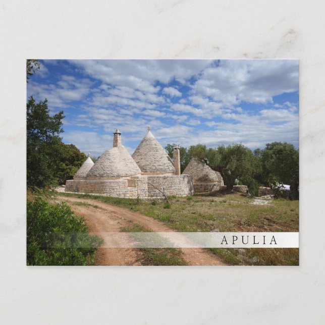 Husen Trulli i Apulien Vykort (Framsida)