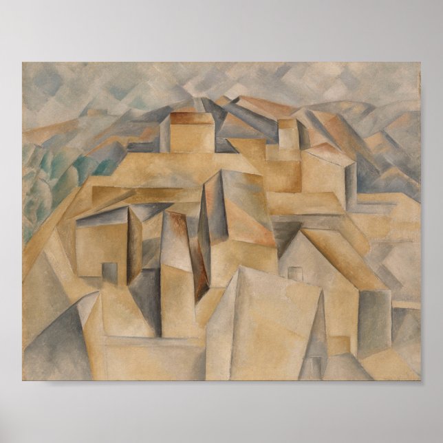 Husen vid Backe, Horta by Picasso (1909) Poster (Framsidan)