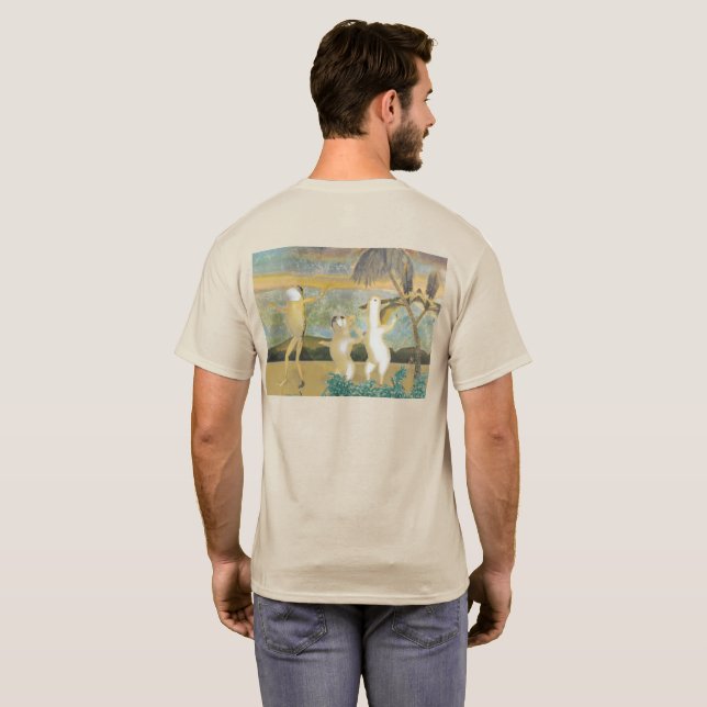 HUSER - UNISEX T-SHIRT (FROG, LLAMA, HUND) (Hel baksida)