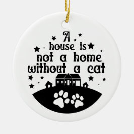 Huset är inte ett hem | Dubbla sida vid sida Julgransprydnad Keramik