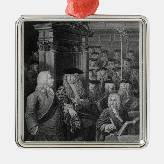 Huset av allmänningar i Walpoles Julgransprydnad Metall (Framsidan)