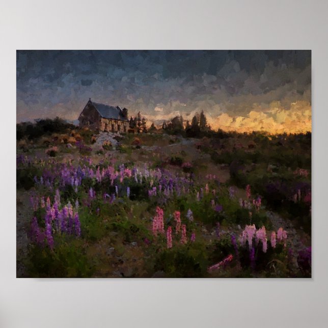 Huset bland lavender poster (Framsidan)