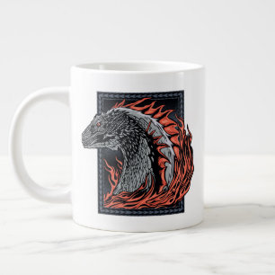 HUSET DRAGON Drakprofil i lågor Jumbo Mugg