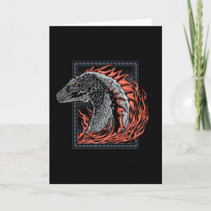 HUSET DRAGON Drakprofil i lågor Kort