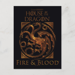 HUSET DRAGON House Targaryen Sigill Vykort