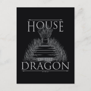 HUSET DRAGON Järntronen Grafik Vykort