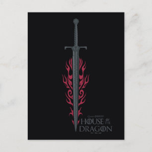 HUSET DRAGON Kung Viserys Flammande Svärd Vykort