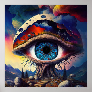 Huset för champinjon poster