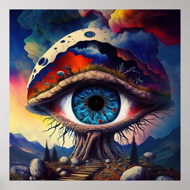 Huset för champinjon poster (Framsidan)