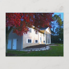 Huset för försäljning. vykort