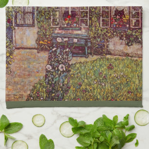 Huset Guardaboschi av Gustav Klimt, Vintage Art Kökshandduk