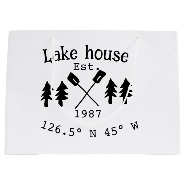 Huset i sjö. Datumårskoordinater lägga till anpass (Framsidan)