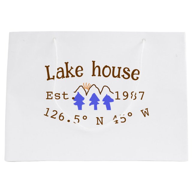 Huset i sjö. Datumårskoordinater lägga till anpass (Framsidan)