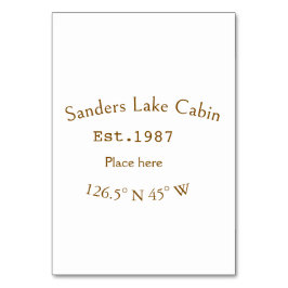 Huset i sjö. Datumårskoordinater lägga till anpass Bordsnummer