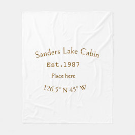 Huset i sjö. Datumårskoordinater lägga till anpass Fleecefilt