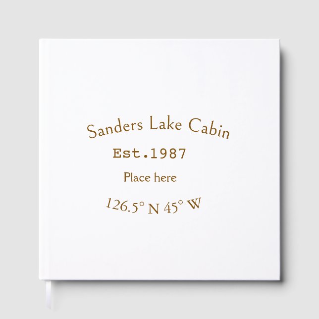 Huset i sjö. Datumårskoordinater lägga till anpass Gästböcker (Framsida)