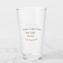 Huset i sjö. Datumårskoordinater lägga till anpass Glaskopp