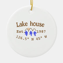 Huset i sjö. Datumårskoordinater lägga till anpass