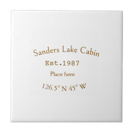 Huset i sjö. Datumårskoordinater lägga till anpass Kakelplatta