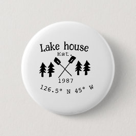 Huset i sjö. Datumårskoordinater lägga till anpass Knapp