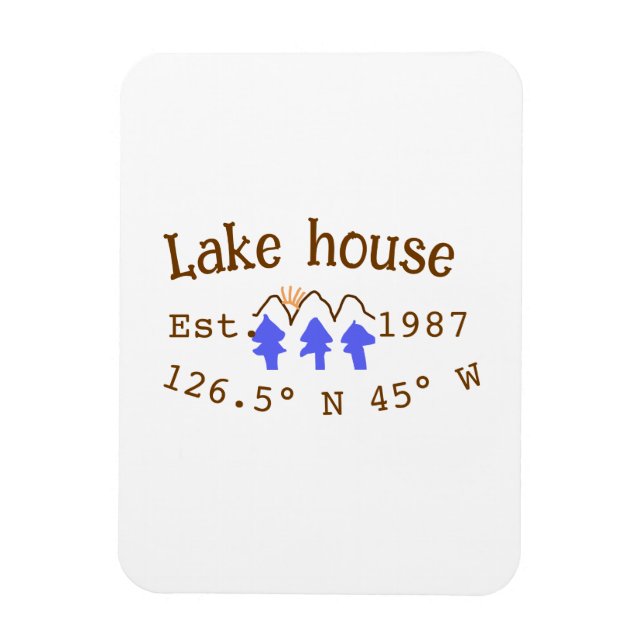 Huset i sjö. Datumårskoordinater lägga till anpass Magnet (Vertikal)