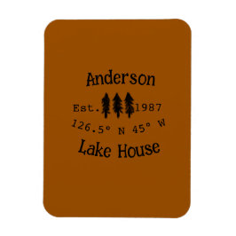 Huset i sjö. Datumårskoordinater lägga till anpass Magnet