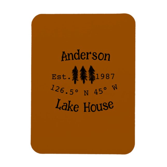 Huset i sjö. Datumårskoordinater lägga till anpass Magnet (Vertikal)