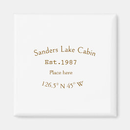 Huset i sjö. Datumårskoordinater lägga till anpass Magnet