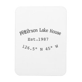 Huset i sjö. Datumårskoordinater lägga till anpass Magnet