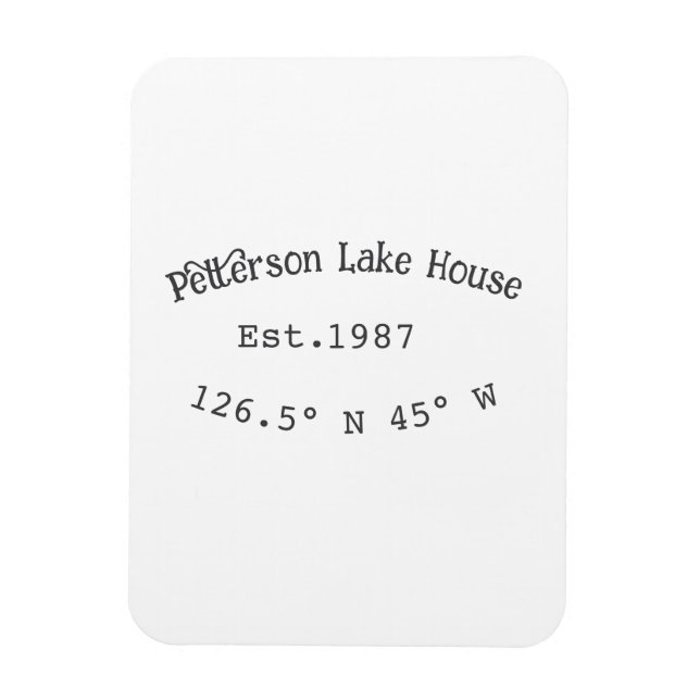 Huset i sjö. Datumårskoordinater lägga till anpass Magnet (Vertikal)