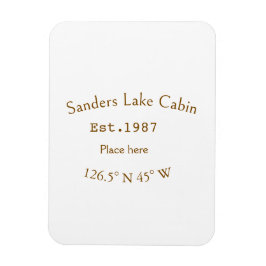 Huset i sjö. Datumårskoordinater lägga till anpass Magnet