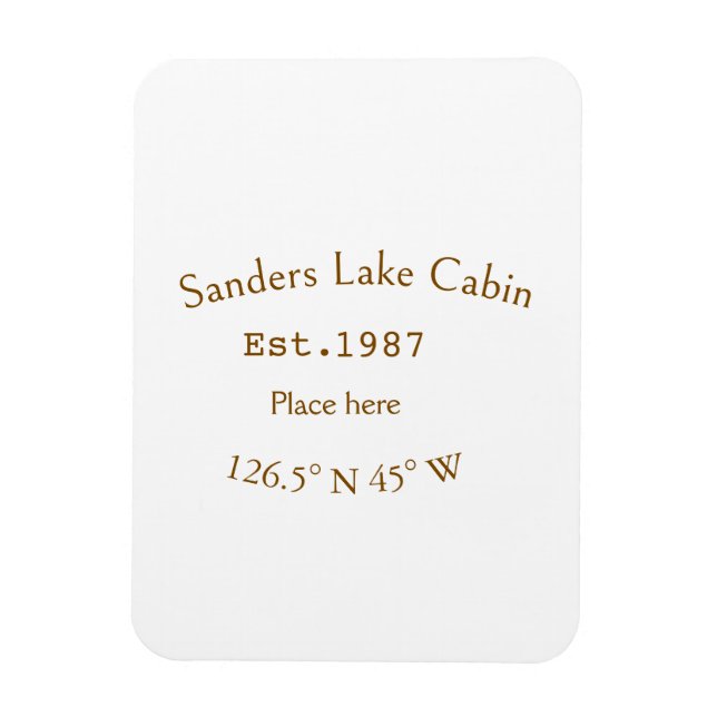 Huset i sjö. Datumårskoordinater lägga till anpass Magnet (Vertikal)