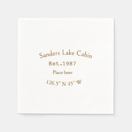 Huset i sjö. Datumårskoordinater lägga till anpass Pappersservett