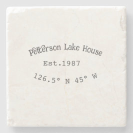 Huset i sjö. Datumårskoordinater lägga till anpass Stenunderlägg