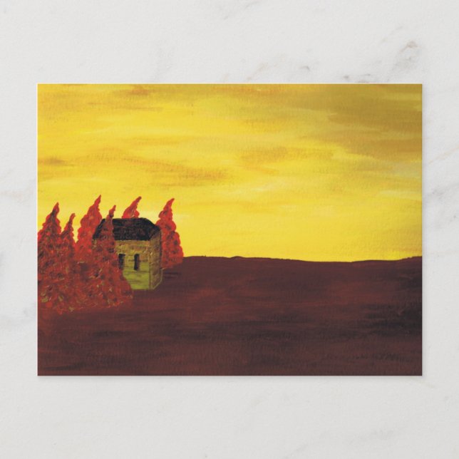 Huset i träd vykort (Framsida)