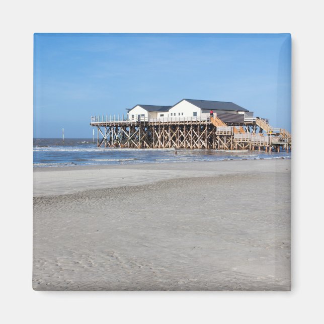Huset på stiltarna vid St. Peter Ording Magnet (Framsidan)